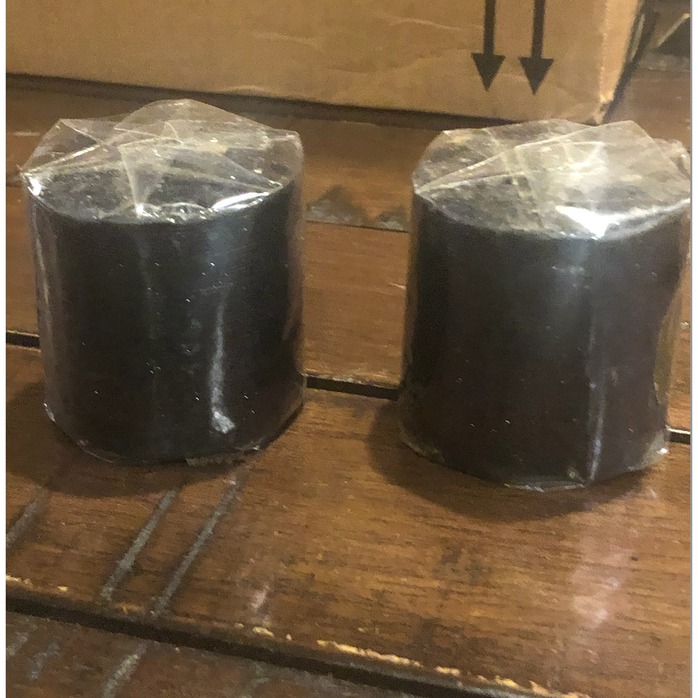 NWT TAG Black Sparkly Glitter Votive Candles‎ Halloween Set of 4